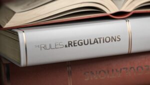 Law book of 401k rules and regulations.