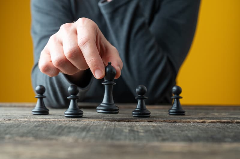 Man playing chess.